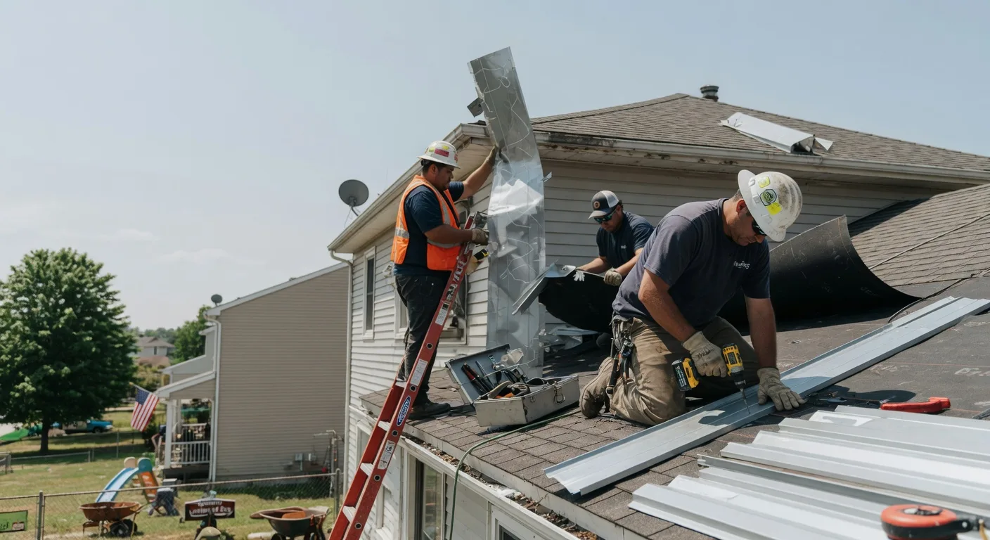 Storm Damage Metal Roof Repair in West Coxsackie, NY